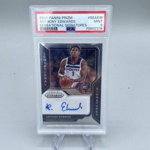 2020 Panini Prizm Anthony Edwards Sensational Signatures Auto Rookie RC PSA 9