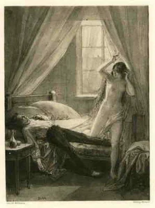 NUDO FEMMINILE in FUGA - Diogène MAILLART 1880 Eliografia originale - Foto 1 di 1