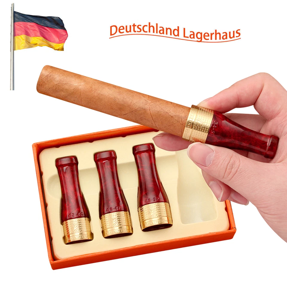 Rot 4 StüCk Zigarrenhalter Zigarettenspitze Cigarette Holder mit Geschenkbox - Bild 1 von 4