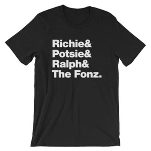Happy Days T-Shirt. Fonzie & Friends Soft Cotton TV Show Tee. Premium soft Shirt - Picture 1 of 5
