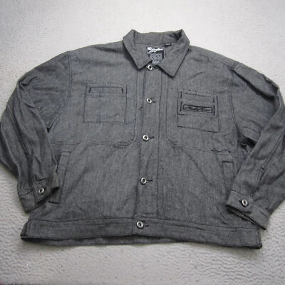 Chaqueta de mezclilla Karl Kani vintage para hombre 2XL negra camionera jeans hip hop Y2K holgada Foto 1 de 4