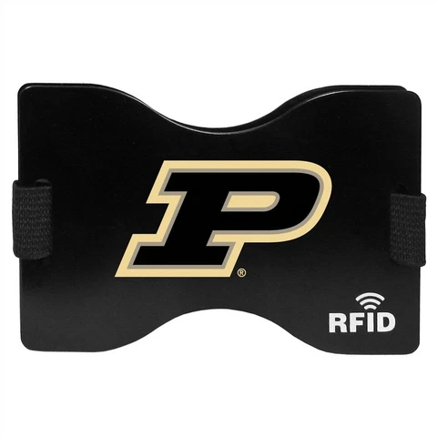 Purdue Boilermakers Wallet RFID Blocking Slim Pocket Money Clip NCAA College Fan Cover