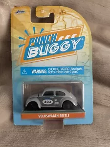 Jada Toys 2021 Punch Buggy Slug Bug VW Volkswagen Beetle Car Gray 1:64 Die Cast - Picture 1 of 5