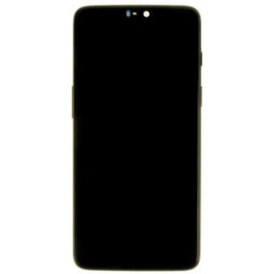 Conjunto Marco Digitalizador OLED para OnePlus 6 Negro Repuesto Reparación Pantalla Foto 1 de 2