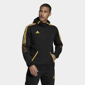 Adidas Original Herren Reifen winterhart schwarz mit gelbem Pullover Hoodie H33678 - Bild 1 von 4