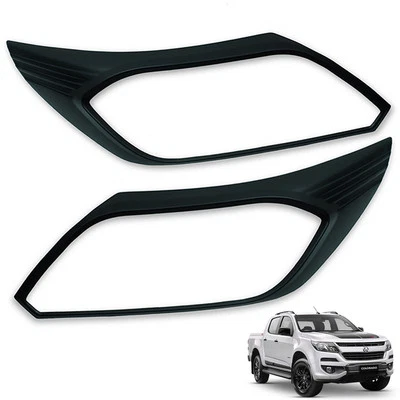 Head Lamp Light Cover Black Trim For Chevrolet Chevy Holden Colorado 2017 - 2018 - image 1 of 3
