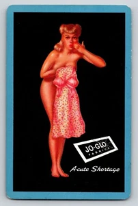 Vestido de sujeción pinup rubio de tarjetas comerciales lindo escasez de telas Jo-Glow intercambiables - Imagen 1 de 2