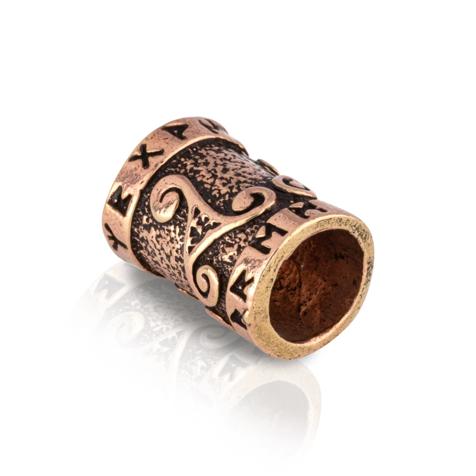 Bronze Bartperle Triskele Germanisch Keltisch Wikinger Herren Haarperle 3159 - Bild 1 von 1