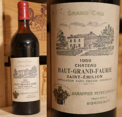 1959er Chateau Haut Grand Faurie - Saint Emilion Grand Cru - TOP RARITÄT !!!!! - Bild 1 von 4