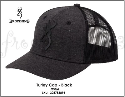 BROWNING Turley Black Cap Hat  SKU:  308785891  Authorized Dealer - Image 1 of 4
