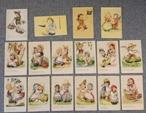 Lotto Cartoline Illustrate Bambini Formato Piccolo Nv Tutte Diverse - Foto 1 di 10