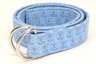 Vineyard Vines Unisex Adjustable D Ring Belt - Small - Blue With Palm Tree Print