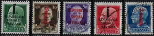 1944 R.S.I. RSI fasci Imperiale Sass. s 107 usato - Imagen 1 de 1