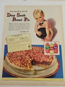 1948 nude Karo kid black hat pancake syrup peanut pie recipe vintage ad - Picture 1 of 1