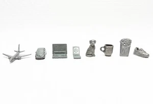 Vintage Monopoly Pieces Metal Starbucks McDonals Motorola Laptop Shoe Dog Plane - Picture 1 of 13