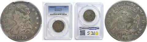 1825/4/(2) Bust Quarter PCGS F-12 Browning 3 Cover