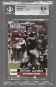1991 PRO SET SPANISH #262 BRETT FAVRE BGS 8.5 RC HOF GREEN BAY PACKERS - Picture 1 of 1