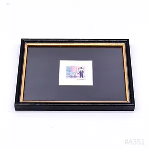 Vintage Bilderrahmen mit Miniaturmalerei signiert D. Cenac (14,5 x 18,5 cm) - Picture 1 of 10