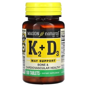Vitamin K2 Plus Vitamin D3, 100 Tablets - Picture 1 of 2