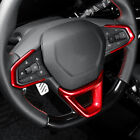 for Chevrolet Trax Trailblazer Gloss Red Steering wheel Frame Button Cover Trim