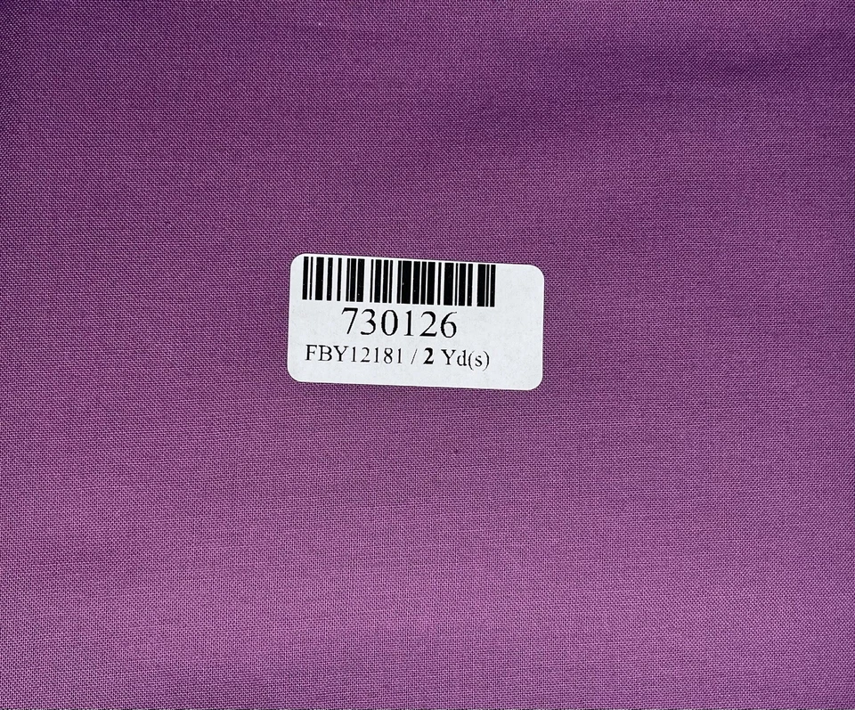 Bella Solids Fabric Plum 2 Yds. FBY12181 New - Image 1 of 3
