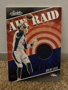 2020 Panini Absolute Air Raid Materials /199 Drew Lock #2 Football Card