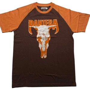 Pantera - Calavera - Camiseta Timbre Marrón y Naranja - Imagen 1 de 1