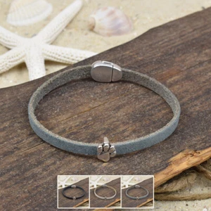 ❦ Pulsera SUSE | Cuero | 5 mm | Pata | Surfer | Cierre magnético | 01 ❦ - Imagen 1 de 6