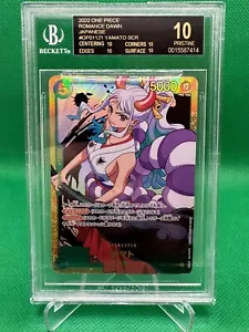 2022 ONE PIECE ROMANCE DAWN JAPANESE YAMATO SCR #OP01-121 BGS 10 BLACK LABEL - Picture 1 of 2