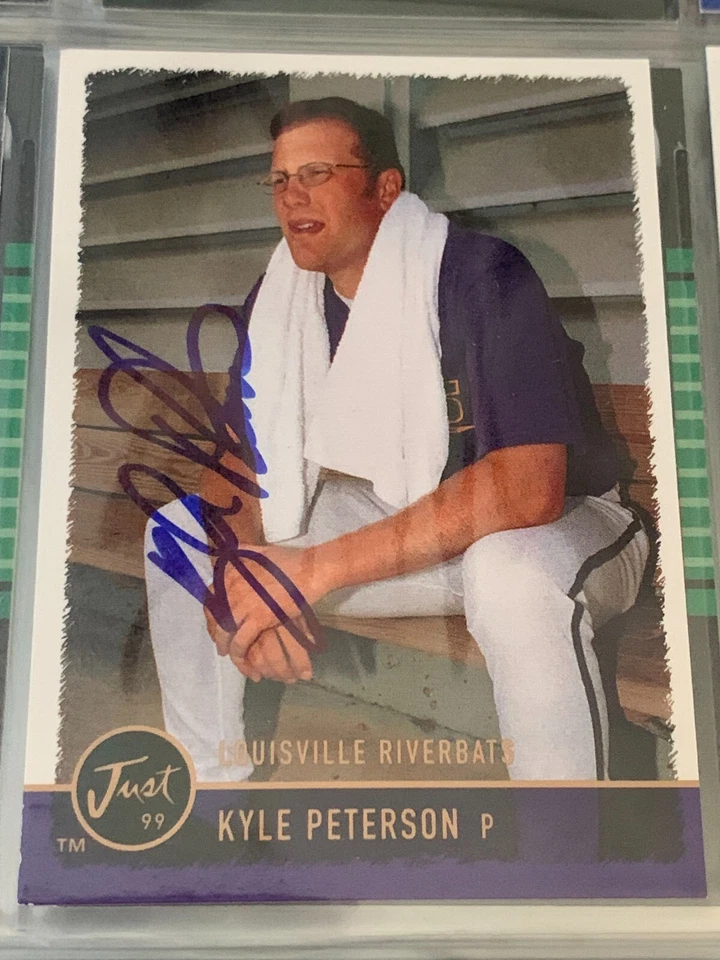 KYLE PETERSON AUTOGRAPHED SIGNED 1999 JUST MINORS CARD BREWERS COA - Image 1 of 1