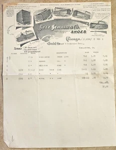 Selz Schwab & Co Shoes Invoice Chicago 1900 Reaper Vindicator Mediator Rival - Picture 1 of 3