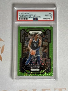 2023 Prizm Neon Green Jaren Jackson Psa 10 # 3/5. Pop 1 - Picture 1 of 2
