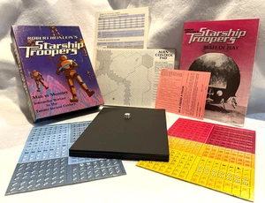 Starship Troopers Man vs. Monster 1976 Bookcase Game Robert Heinlein UNPUNCHED - Picture 1 of 24