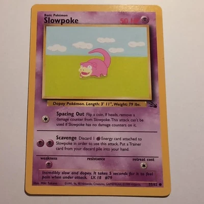 Slowpoke - Pokemon TCG Karte - Fossil - 55/62 - 1999 - English - Bild 1 von 2