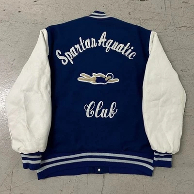 Vintage Spartan Aquatic Club Swim Embroidered Varsity Jacket - Image 1 of 4