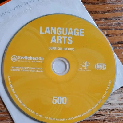 Switched On Schoolhouse 5th Grade -500-Language Arts English  2010 - Image 1 of 4