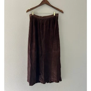 Vintage Wildleder braun langer Rock Größe 12 - Bild 1 von 8