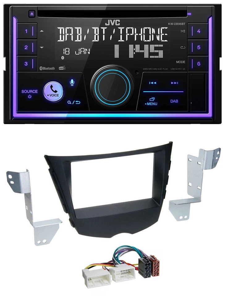 JVC MP3 USB 2DIN DAB Bluetooth CD Autoradio für Hyundai Veloster FS ab 2011 - Bild 1 von 4