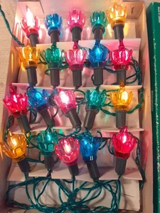 VINTAGE CHRISTMAS TREE FAIRY LIGHTS X 20 WOOLWORTHS BOXED SET. WORKING. 1970S. - Picture 1 of 9