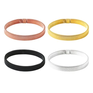 4 Pcs Metal Spring Bracelet Man Stretchy Armband Garter Cuff Bangle - Picture 1 of 12