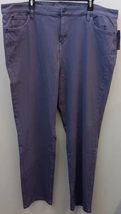Coldwater Creek Women's Knit Denim High Rise Straight Leg Purple Size 20W Jeans - Picture 1 of 5
