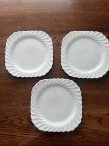 Johnson Bros Regency Snow White Square Salad Dessert Plates 7.5" England Set 3 - Picture 1 of 5