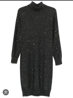 Vestido midi con lentejuelas PESERICO NUEVO CON ETIQUETAS EE. UU. talla 8 gris oscuro precio de venta sugerido por el fabricante $ 1,310 Foto 1 de 4