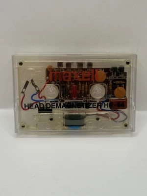 Desmagnetizador de cabezal de casete electrónico vintage Maxell HE-44 con estuche Foto 1 de 2