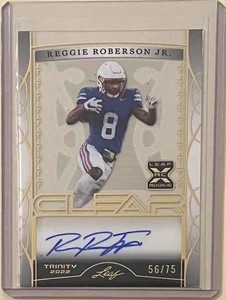 REGGIE ROBERSON JR AUTOGRAPH ROOKIE #/D 56/75 2022 LEAF TRINITY CARD TITANS RC - Picture 1 of 3