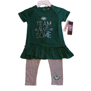 New York Jets Kinder Mädchen S-4 NFL 2-teiliges Set Outfit - Bild 1 von 9