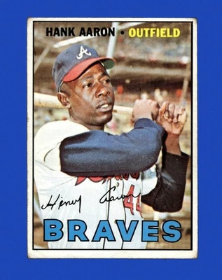 1967 Topps Set-Break #250 Hank Aaron en muy buen estado-en muy buen estado *GMCARDS* Foto 1 de 2