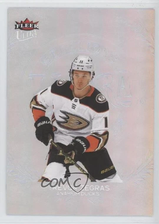 2022-23 Upper Deck Fleer Ultra Medallions Platinum /100 Trevor Zegras #M-30 - Image 1 of 2