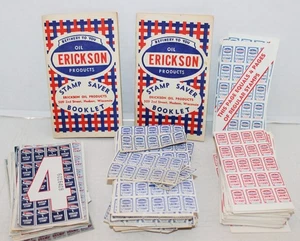 Vintage~HOLIDAY & ERICKSON~Gas Station~Sparmarken~HUNDERTE~2 BÜCHER~rot blau - Bild 1 von 8