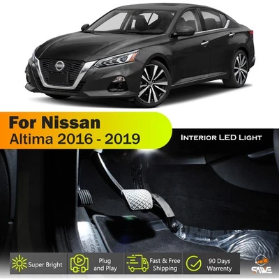 Kit de equipamiento de bombillas LED interiores 10 x para Nissan Altima 2016-2019 - blanco Foto 1 de 4